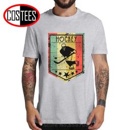 2020 quente do vintage escudo design equipe canadá hóquei t camisas dos homens canadense hockeyer camiseta retro hóquei jogador fãs presente camiseta - Image 1