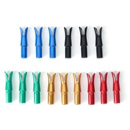 6 pçs archery arrow nock id 6.2mm alumínio nock diy para caça tiro com flecha acessórios - Image 2