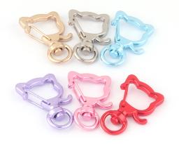 Gancho de fecho giratório, 8mm, rosa, gato, garra de pressão lagosta, joias, enfeite de bolsa, bolsa de mão, clipe de couro, hardware diy - Image 5