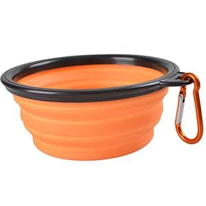 Tigela Dobrável de Silicone para Pets - Alimentador Portátil de 1000ml para Cães em Viagens ao Ar Livre