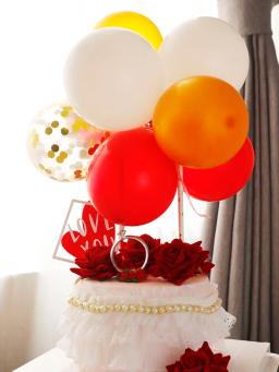 Decorações para festas de aniversário, suprimentos para festa de feliz aniversário de casamento, decoração de bolo em balão, topper de bolo com 10 peças - Image 6