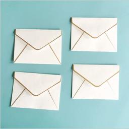 Envelopes para convite, festa de casamento, cartões de visita, presente, envelope, pérola, branco, vintage, 100mm x 80mm, 10 peças - Image 2