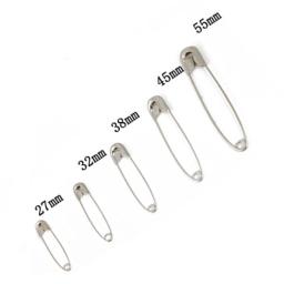 Alfinetes de alta qualidade, ferramentas de costura, 5 tipos de tamanho, agulhas metálicas prateadas, grande alfinete de segurança, pequeno broche, yj379, 50pcs - Image 3