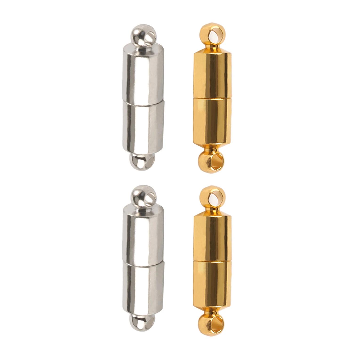Fechos magnéticos fortes de aço inoxidável, fechos para pulseira de couro, conectores para fazer jóias para iniciantes colar - Image 1