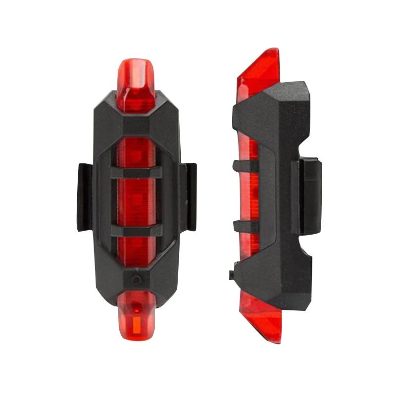 Luz da bicicleta recarregável led lanterna traseira usb cauda aviso de segurança ciclismo luz flash portátil super brilhante - Image 1