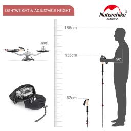 Naturehike bastao de caminhada bastão retrátil bastao retratil bastao trekking bastão de caminhada ultralight bastao de caminhada fibra de carbono bastão caminhada bengalas hiking escalada 2pcs trekking stick - Image 3