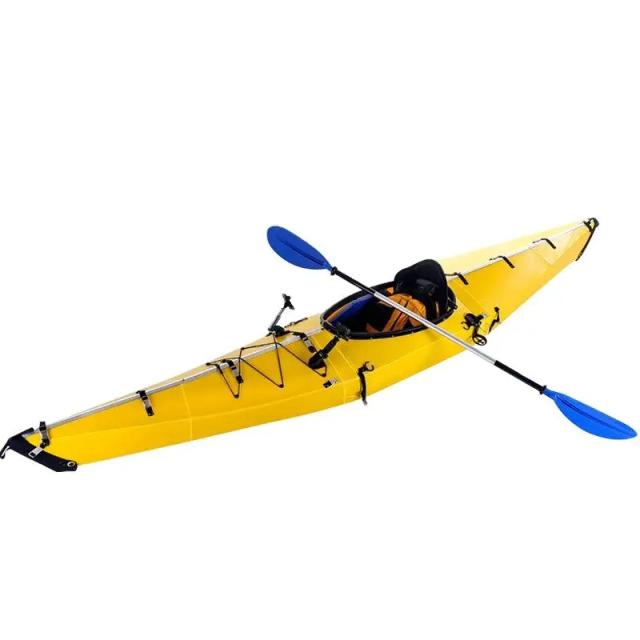 Canoa Dobravel Hard Shell para Pesca em Caiaque com Remo Portátil e Peças, Isenta de Imposto, 3,9m