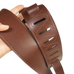 Correia de guitarra de couro pu ajustável, cinto para violão acústico e baixo elétrico - Image 5