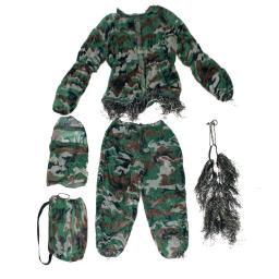 Ao ar livre ghillie terno camuflagem roupas de caça selva cs formação folhas roupas sniper capa completa ternos caça - Image 3