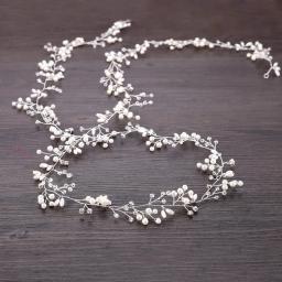 Enfeite de pérolas e cristal para casamento, acessório de cabelo, faixa de cabeça, jóias de noiva, para casamento, acessórios - Image 4