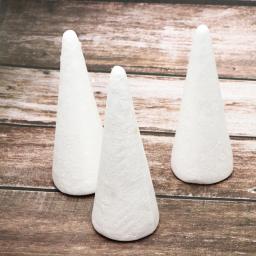 Cone cones de isopor árvore artesanato poliestireno natal diy whiteballs artesanato floralparty formas decorativas suprimentos crianças natal - Image 4