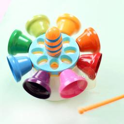 Crianças 8 nota percussão sino colorido mão sino musical jogo do bebê cedo educacional instrumento de música brinquedos para crianças presente - Image 4