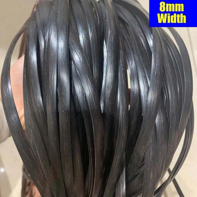 Rolo de Malha Sintética em Gradiente Preto para DIY: 8mm, 500g - Alívio Profundo para Reparação de Cadeiras, Mesas e Cestas