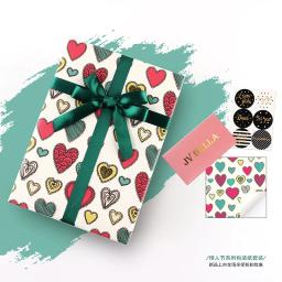 Papel de embrulho de presente, papel de embrulho de presente do dia dos namorados, casamento, amor, natal, caixa de papel com 10 peças - Image 2