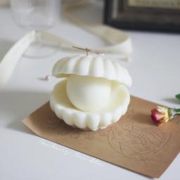 Molde de vela de silicone em forma de pérola, 3d aromaterapia concha sabão bolo confeitaria artesanal arte artesanato ferramentas de decoração - Image 5