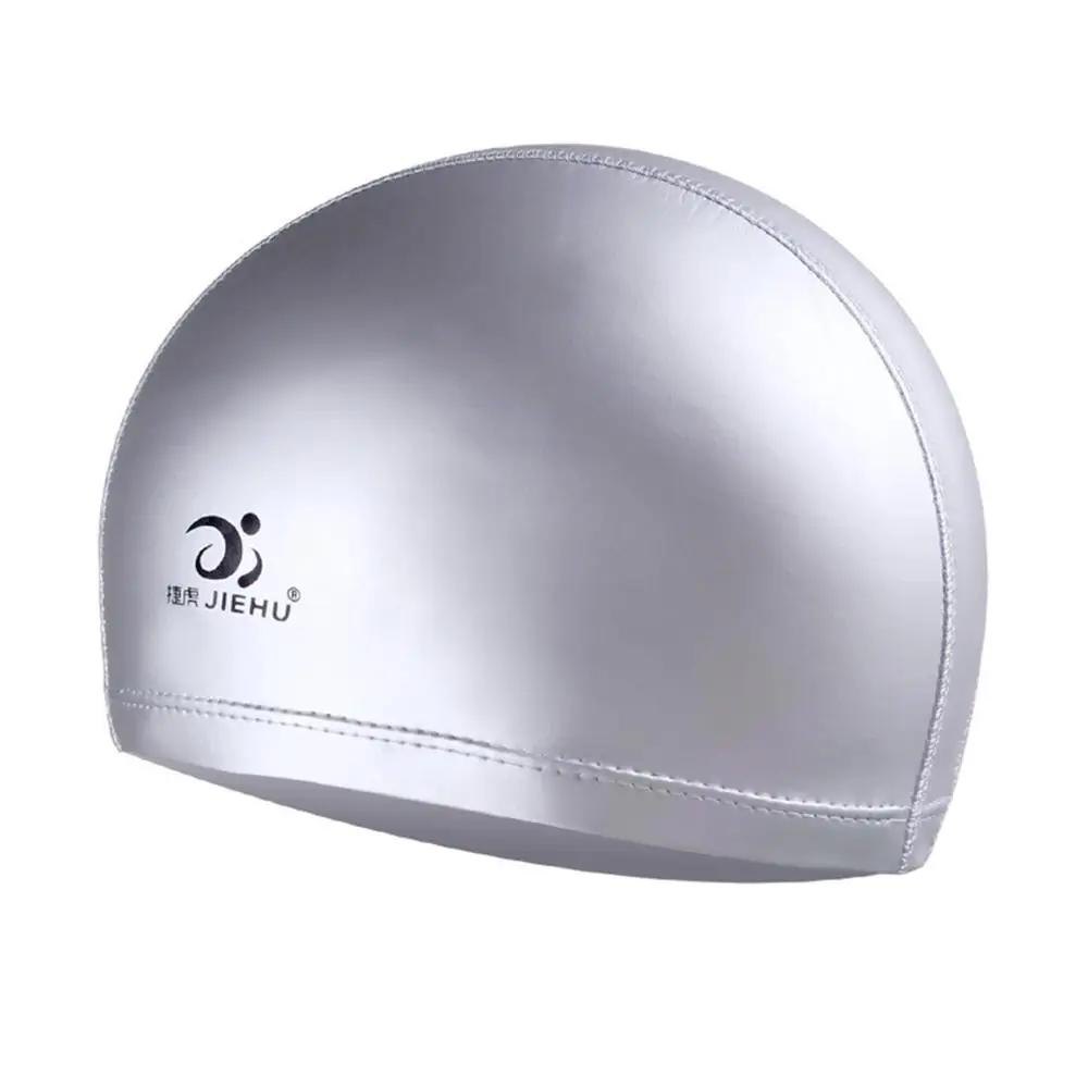 Touca de natação impermeável, gorro protetor de orelha longa para esportes natação, piscina, tamanho livre para homens e mulheres adultos - Image 1