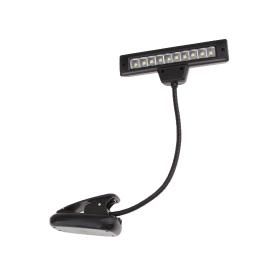 Usb recarregável clip-on música suporte luz 10 led brilhante, candeeiro de mesa de cabeceira lâmpada de leitura - Image 3
