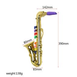Simulação 8 tons saxofone trompete crianças, instrumento musical, brinquedo, adereços para festa, dropshipping - Image 4
