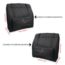 Bolsa de armazenamento elegante para baixo e acordeão, caixa acordeão preto, Gig Bag, 96 120 Bass - Image 4