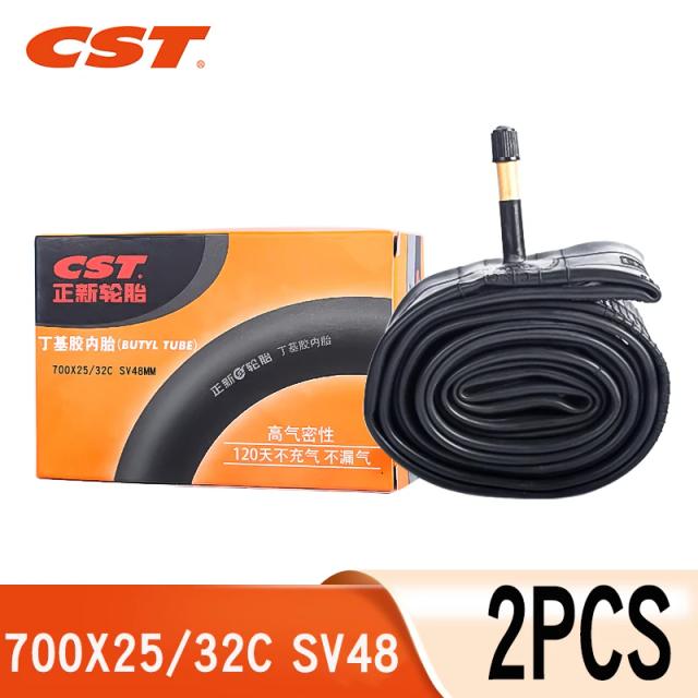 CST Tubo Interno Bicicleta 700c Borracha Butílica 2 Peças Válvula Presta/Schrader