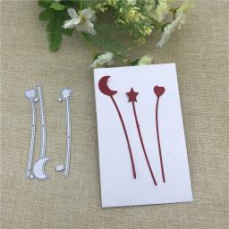 Matriz de corte de metal com estrela e lua, molde de metal para scrapbooking, álbum, cartões de papel, decoração, artesanato, gravação em relevo, cortes diy - Image 2