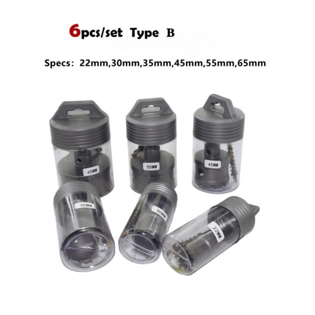 6 pçs/10 pçs/set 16-65mm coroa de perfuração para metal tct buraco viu carboneto metal aço inoxidável placa grossa núcleo broca cortador