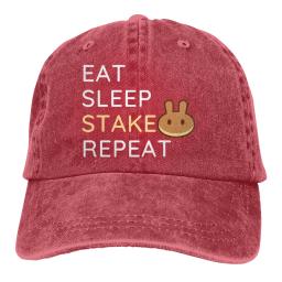 Boné de beisebol masculino lavado à moda comer estaca repetição camionista snapback bonés pai chapéu pancakeswap bolo crypto mineiros chapéus de golfe - Image 3