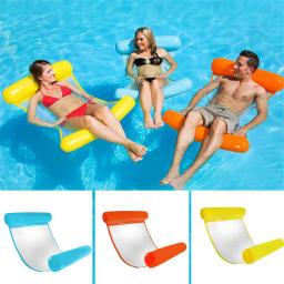Rede de água inflável para natação, água reclinável, colchão flutuante, festa na piscina, brinquedo anel, lounge cama - Image 1