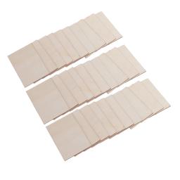 30pcs em branco liso recorte de madeira retângulo forma DIY cartão Scrapbooking para artesanato, rotulagem e criação - Image 6