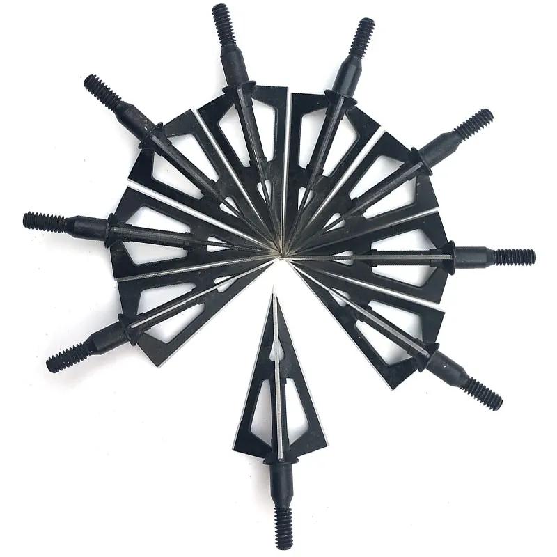 6 peças 100/125 grãos 3 lâminas afiadas ponta de flecha ponta de flecha de aço inoxidável ponta de flecha para arco e flecha caça com arco - Image 1