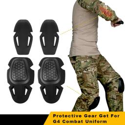 Protetor de joelhos para combate tático, g4 conjunto de cotoveleiras protetoras para paintball airsoft airsoft soft esportes ao ar livre com segurança - Image 2