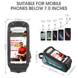 West bike-saco impermeável para bicicleta de estrada e mtb, saco frontal, tubo superior, touchscreen 7 polegadas, caixa do telefone, acessórios de bicicleta - Image 6