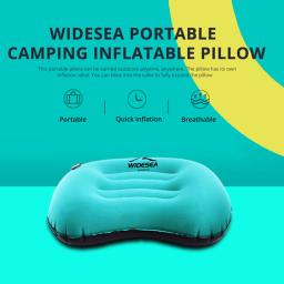 Widesea portátil inflável travesseiro equipamentos de acampamento compressible dobrável almofada ar ao ar livre protetor turismo dormir engrenagem - Image 6