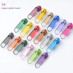 Controle deslizantes com zíper 3 #, cabeça de zíper de metal com 10/30/100 peças para bolsas de roupas, acessórios para costura de alfaiate - Image 2