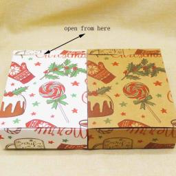 DIY Pacote Caixa com Janela, Presentes de Natal, Embalagem de Papel, Kraft, Cor Branca, Tamanho Grande, Doces, Dedos, 22x16x6cm, 10Pcs - Image 3