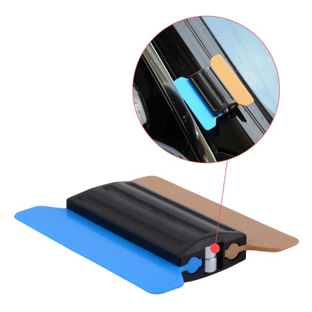 Rodo FOSHIO-Magnet com Pano em Fibra de Carbono para Envelopamento de Carros e Aplicação de Filme em Janelas - Conjunto com 6 Peças