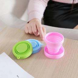 Aço inoxidável Silicone Copos Dobráveis Retráteis, Copos de Café Dobráveis Telescópicos, Copa de Água Esporte ao ar livre, Travel Cup, 170ml - Image 4