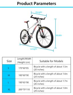 Capa de bicicleta impermeável e durável, fácil de usar, fácil de usar, para chuva, conveniente, proteção uv, ao ar livre - Image 5