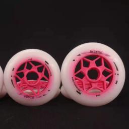 YUNCHI-Roda de Velocidade para Pista Indoor, Pneus de Patinação Inline, Rosa e Azul, 90mm, 100mm, 110mm, 8PCs, 83A, 8PCs - Image 3
