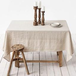 Capa de mesa monocromática para cozinha, 100% linho puro, toalha de mesa, toalha de mesa, tecido natural, decoração de festa e feriado - Image 1
