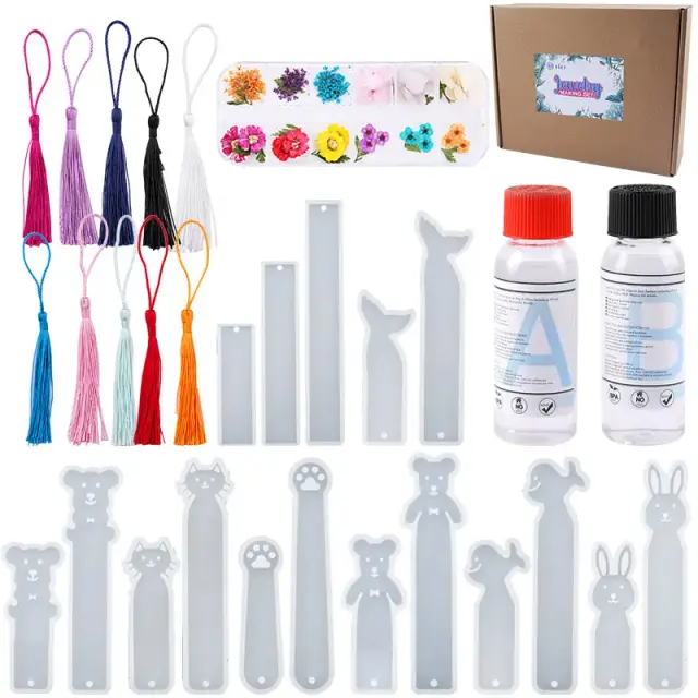 Moldes de Silicone para Jóias: Kits DIY de Resina Epóxi e Ferramentas de Fundição para Artesanato Criativo
