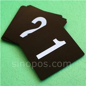 Cartões de PVC para Números de Mesa e Exibição de Roupas em Restaurantes - 4 Polegadas
