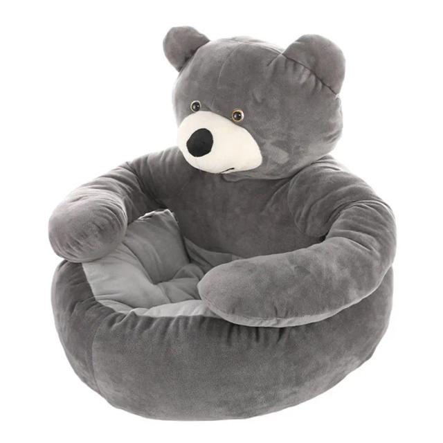 Cama de pelúcia em forma de urso: sofá confortável e lavável para cães e gatos com almofada antiderrapante