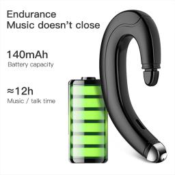 Air Conduction Portable Ear-Hook Earphones, Sem Fio, Compatível com Bluetooth, Impermeável, Mãos Livres, Headset com Microfone, Sport, Novo - Image 6
