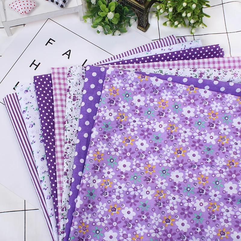 Tecidos de algodão estampados, 25cm x 25cm, 7pcs100%, costura, acolchoado, para sofá, almofada, patchwork, material artesanal diy - Image 1