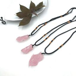 Colar com pingente de pedras preciosas reiki, colar natural aleatório pedra bruta de cristal mineral bruto para cura, artesanato da moda, presente rq, 1 peça - Image 6