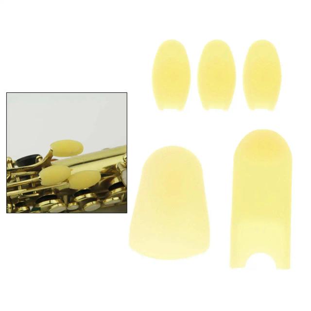 Almofadas de Silicone para Saxofone com Design de Palmeira e Chaves de Riser para Dedos