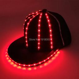 Boné de led hip hop com 6 cores, tampa brilhante ajustável para festa e dança - Image 5