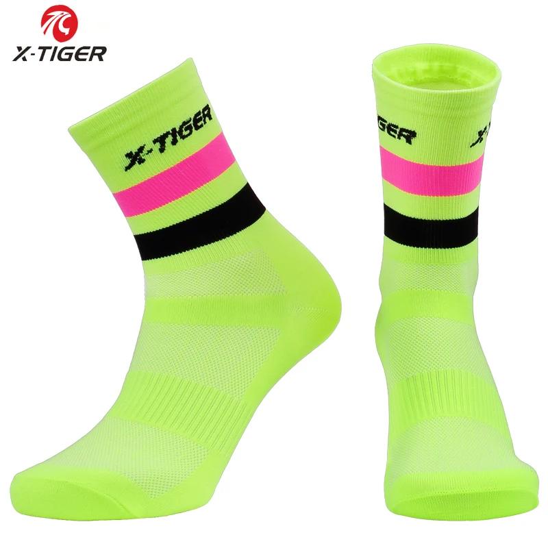 X-TIGER-Meias de ciclismo profissional para homens e mulheres, respirável, esportes, bicicleta, corrida, bicicleta, desgaste de compressão, alta qualidade - Image 1