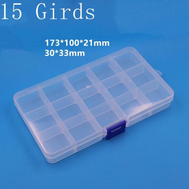 Caixa de Armazenamento Plástica Transparente para Acessórios de Pintura em Diamante e Ferramentas de Arte com Divisórias para Strass e Grânulos